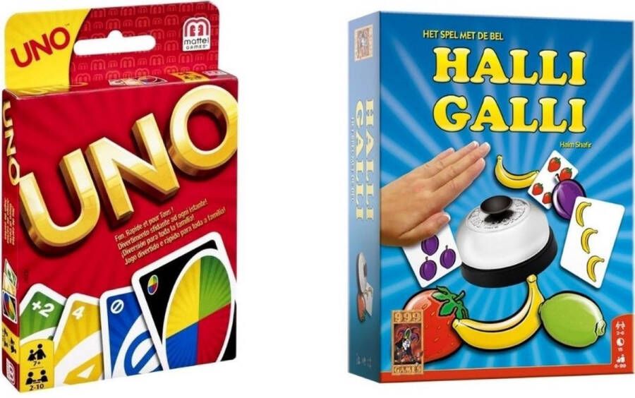 Hasbro Spellenbundel 2 Stuks UNO & Halli Galli