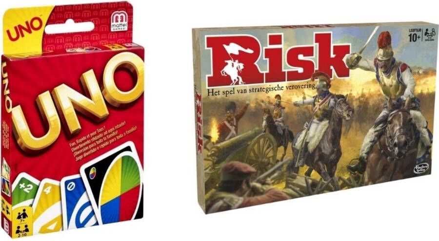 Hasbro Spellenbundel 2 Stuks UNO & Risk