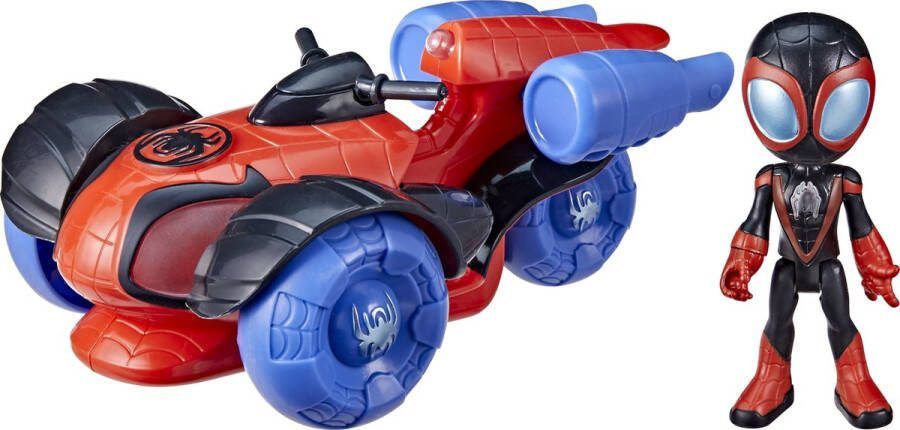 Hasbro Spidey Miles Morales Glow Tech Techno Racer + Licht En Geluid