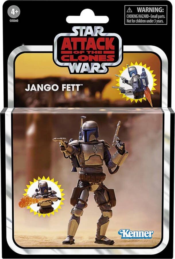 Hasbro Star Wars The Vintage Collection Jango Fett Attack of The Clones Deluxe Collectible Figure
