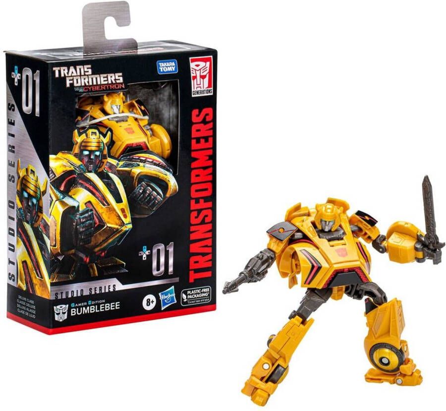 Hasbro Transformers Gamer Edition Bumblebee 11 cm Generations Studio Series Deluxe Class Action figure Multicolours