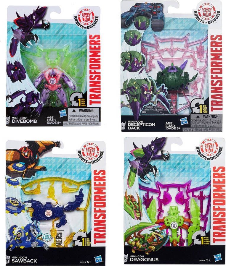 Hasbro Transformers Mini-Con actiefiguur 1 exemplaar Spaar ze allemaal 7 cm groot