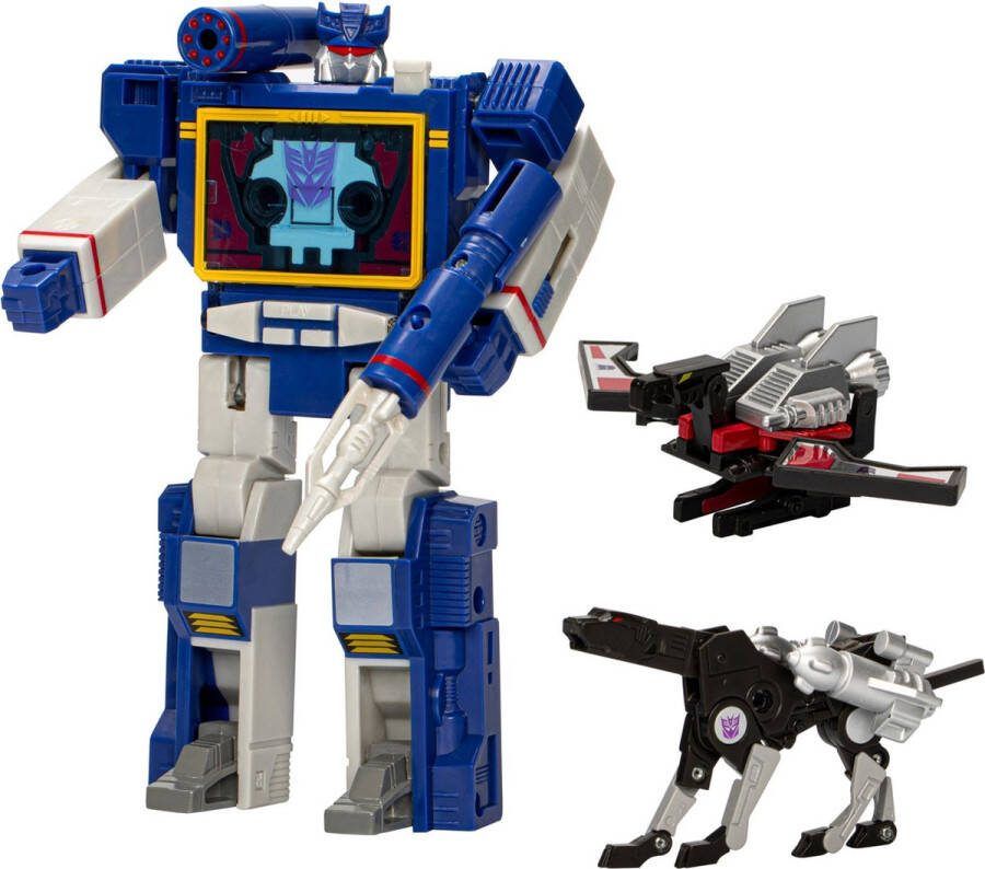 Hasbro Transformers Retro G1 Action Figure Decepticon Communicator Soundwave with Laserbeak & Ravage 18 cm