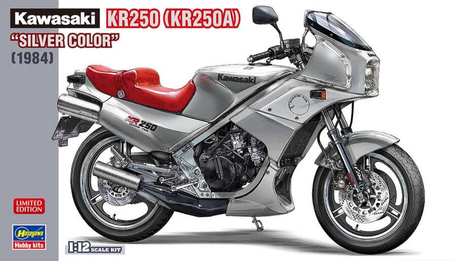 Hasegawa 1:12 21747 Kawasaki KR250 (KR250A) Silver Color Plastic kit