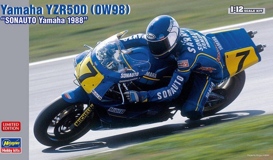 Hasegawa 1:12 21752 Yamaha YZR500 (0W98) Sonauto Yamaha 1988 Plastic Modelbouwpakket