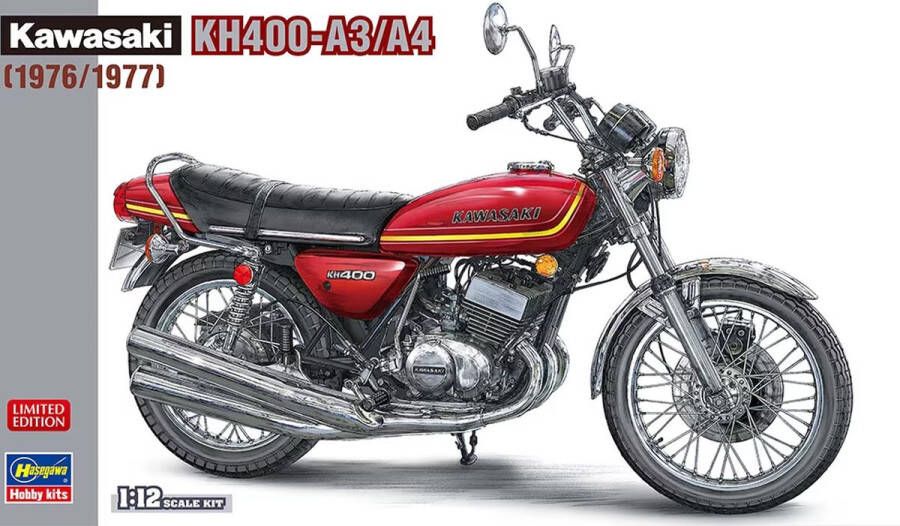 Hasegawa 1:12 21754 Kawasaki KH400-A3 A4 1976 1977 Plastic Modelbouwpakket