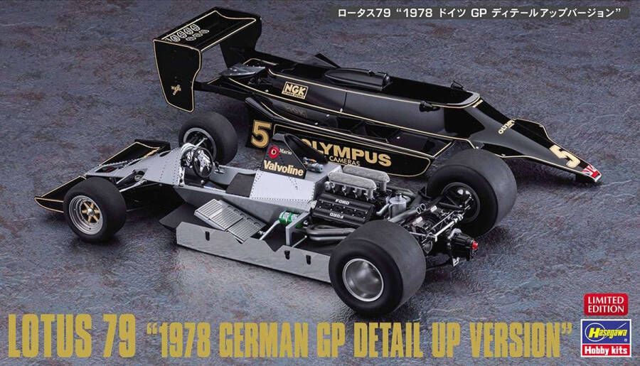 Hasegawa 1:20 52298 Lotus 79 GP 1978 Germany DUV SP498 Race Car Plastic Modelbouwpakket