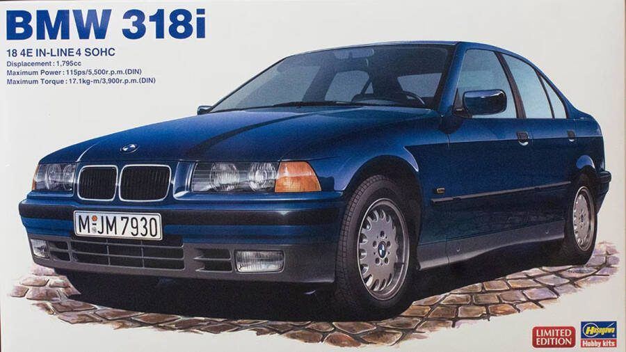 Hasegawa 1:24 20320 BMW 318i Auto Plastic Modelbouwpakket