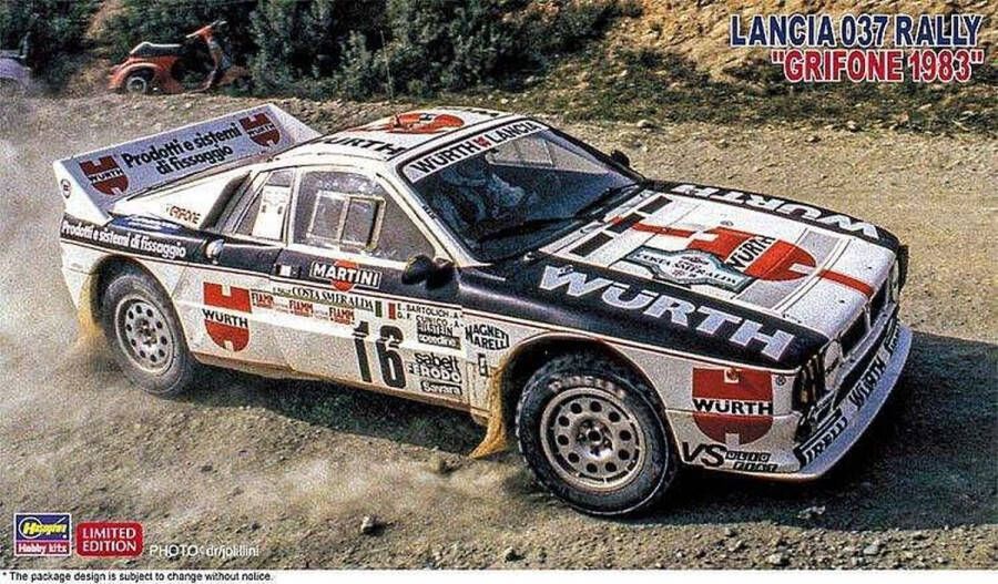 Hasegawa 1:24 20447 Lancia 037 Rally Grifone 1983 Plastic Modelbouwpakket