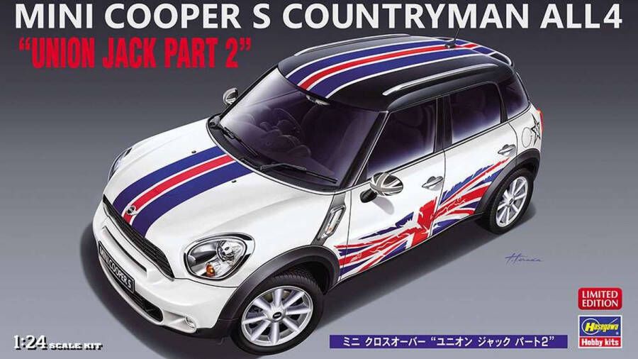 Hasegawa 1:24 20532 Mini Cooper S Countryman All 4 Union Jack 2 Plastic kit