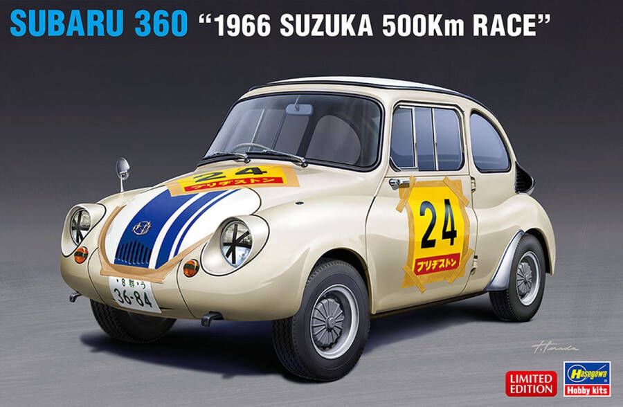 Hasegawa 1:24 20569 Subaru 360 -1966 SUZUKA 500Km RACE Plastic Modelbouwpakket