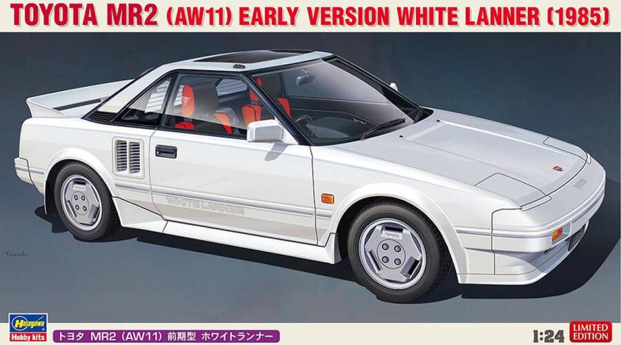 Hasegawa 1:24 20656 Toyota MR2 (AW11) Early Version White Lanner 1985 Plastic Modelbouwpakket