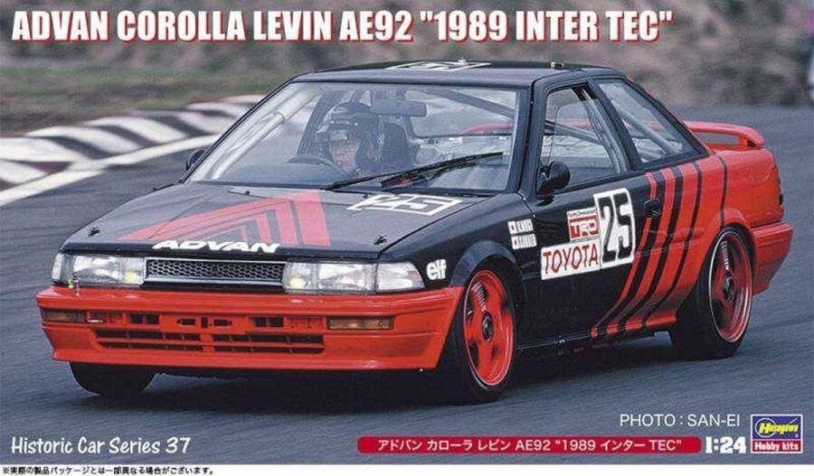 Hasegawa 1:24 21137 Advan Corolla Levin EA92-89 Inter TEC HC37 Plastic Modelbouwpakket