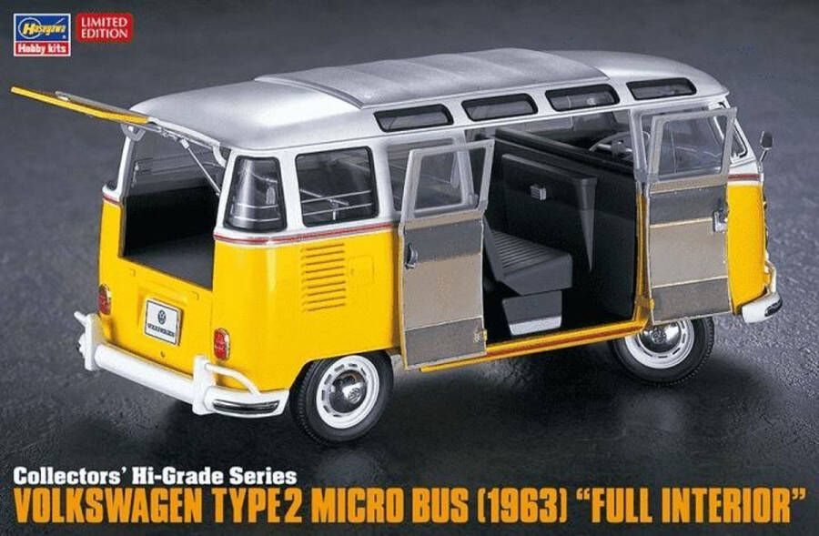 Hasegawa 1:24 51048 Volkswagen T2 1963 with Full Interior- Collectors Hi Grade Serie Plastic kit