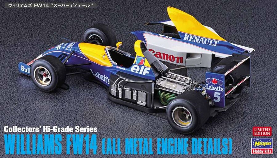 Hasegawa 1:24 51049 Williams FW14 with Metal Parts CH49 Plastic Modelbouwpakket