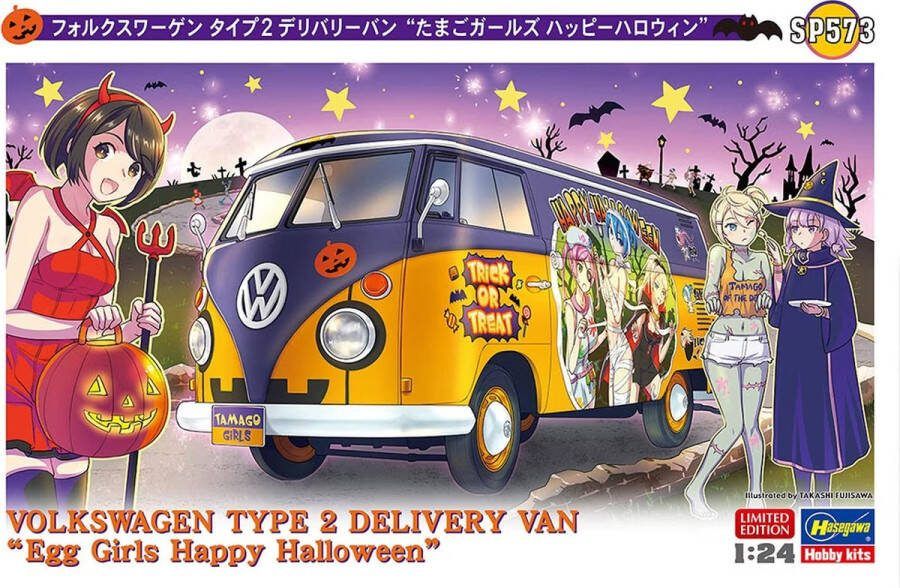 Hasegawa 1:24 52373 Volkswagen Type 2 Delivery Van Egg Girls Happy Halloween Plastic Modelbouwpakket