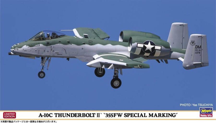 Hasegawa 1:72 02333 A-10C Thunderbolt II 355FW speciale markering Plastic kit