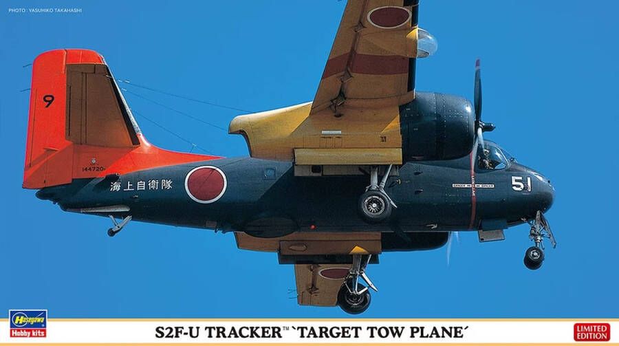 Hasegawa 1:72 02440NL Grumman S2F-U Tracker Target Tow Plane met Nederlandse decals! Plastic kit