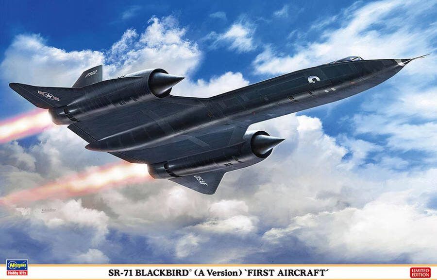 Hasegawa 1:72 02464 Lockheed SR-71 Blackbird (A Version) 'First Aircraft' Plastic Modelbouwpakket