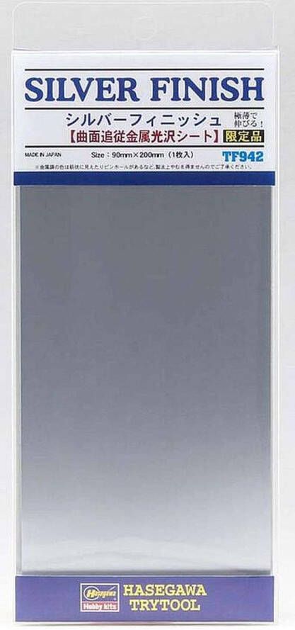 Hasegawa 71942 TF942 Silver Finish Foil 90x200mm Folie