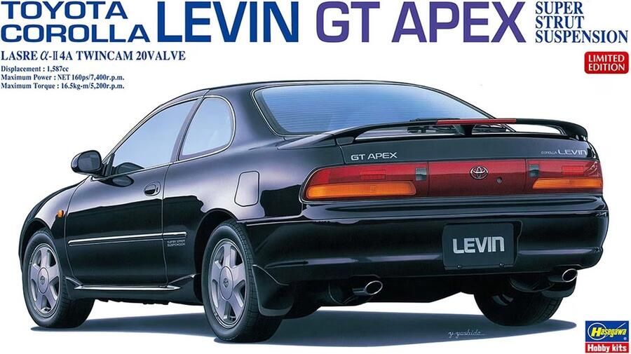 Hasegawa 1:24 20667 Toyota Corolla Levin GT Apex Super Strut Suspension Plastic Modelbouwpakket