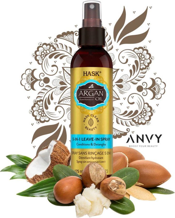 Hask Haarolie Argan Oil Repairing 5-in-1 Leave-In Spray Arganolie Haar Olie Hair Oil