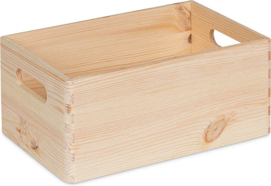 Haudt houten stapelkist KIM Mini 30 x 20 x 13 cm naturel kist opslag