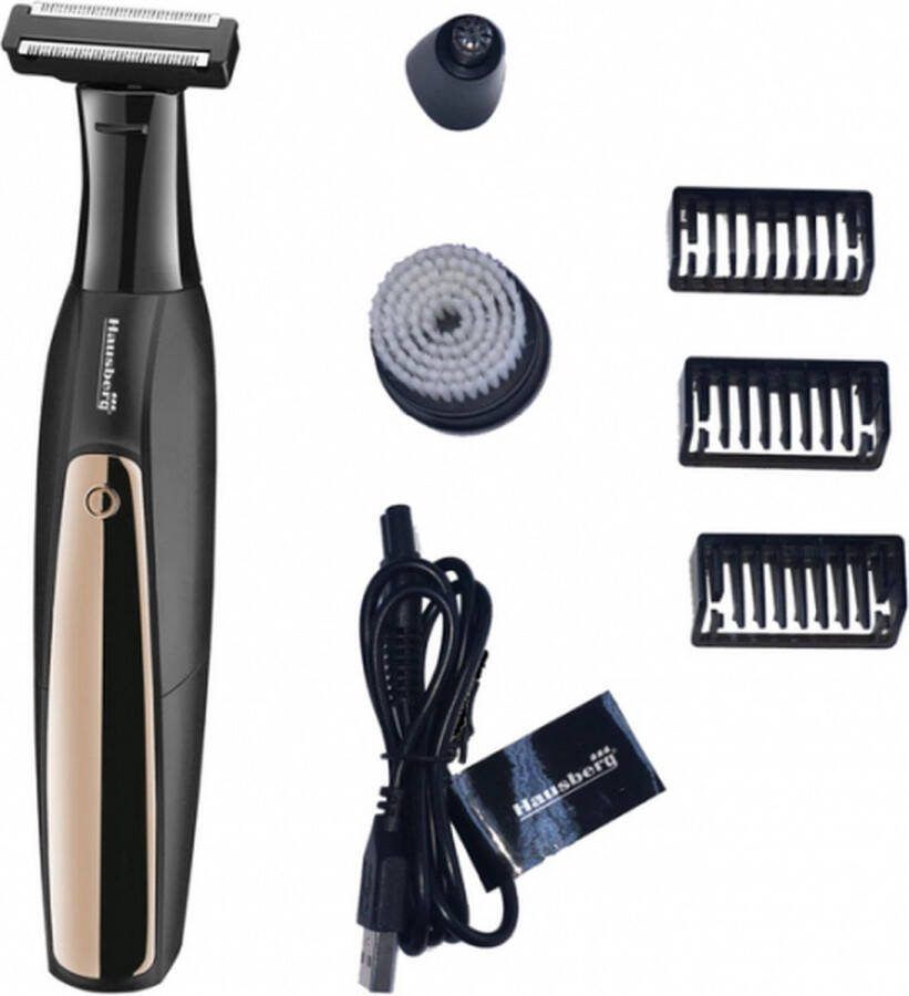 HAUSBERG Tondeuse Trimmer 3 in 1 Baardtrimmer Tondeuse mannen 3 opzetkammen Oplaadbare Tondeuse Trimmerset