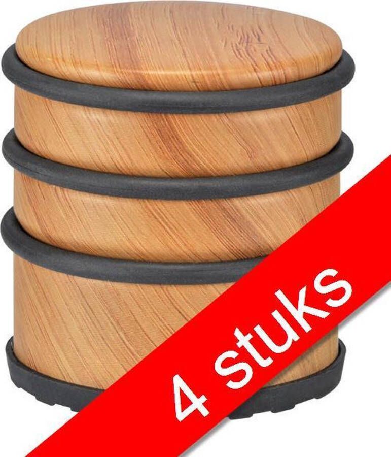 Haushalt International Haushalt 16014 Deurstopper metaal bamboedesign 4 stuks