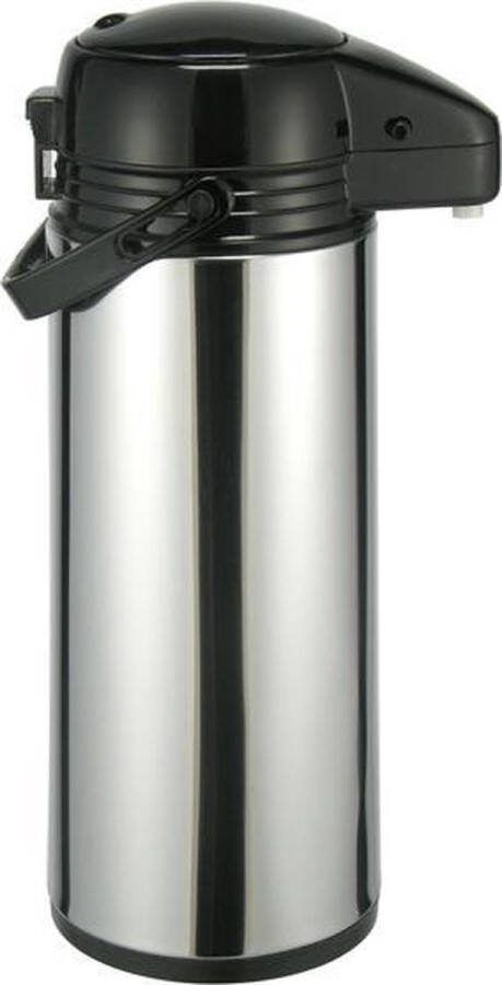 Haushalt Thermoskan met pomp thermosfles 1.9 liter RVS