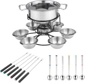 Haushalt Top choice Fondueset voor 6 personen RVS met accessoires