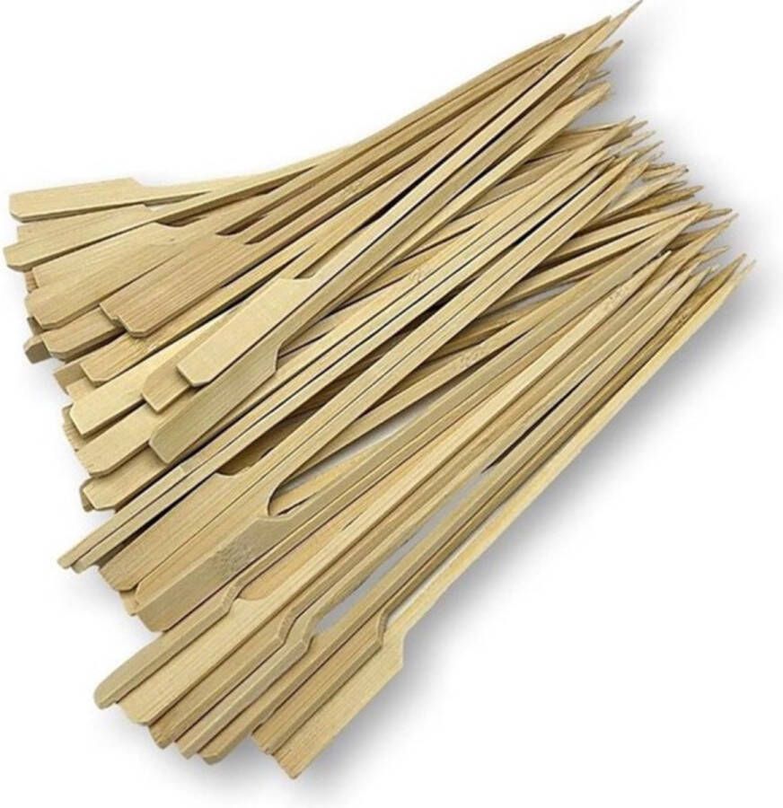 Haushaltshelden Haushalthelden Bamboe houten sate prikkers stokjes 100x stuks lengte 20 cm BBQ spiezen