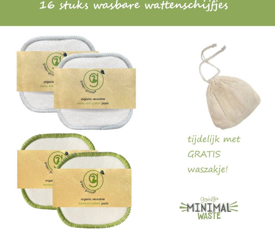 Hauti Organic | 16 stuks wasbare velours velvet wattenschijfjes herbruikbare wattenschijfjes | recycle recyclebaar | watjes watten bamboo pads | bamboe pads | make up remover | duurzaam | zero waste product