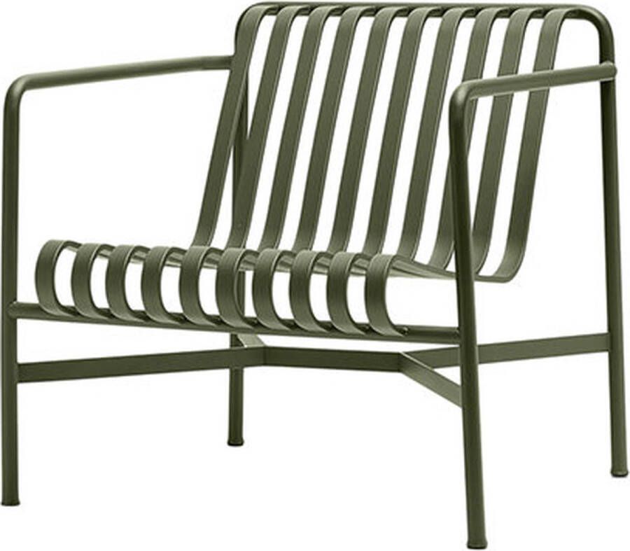 HAY Palissade Lounge Chair Low Olijfgroen