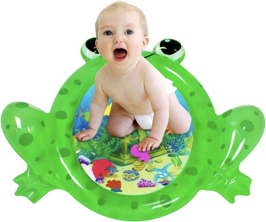 HAYALI Baby Opblaasbare Waterspeelmat Kikker Buiktijd Speelmat Voor Zuigelingen Speelkleed Aquamat Peuters Speelgoed