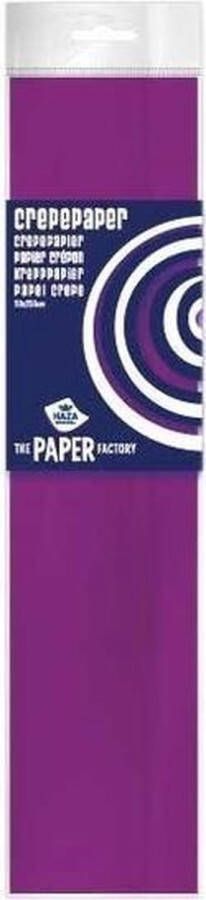 Haza 10x Crepe papier plat aubergine paars 250 x 50 cm Knutselen met papier Knutselspullen