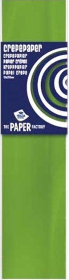 Haza Crepe papier plat grasgroen 250 cm