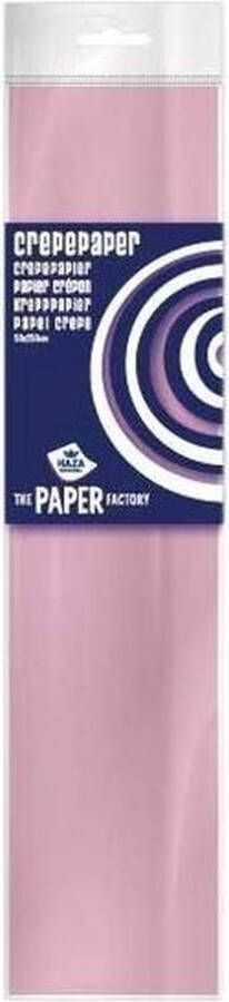 Haza 10x Crepe papier plat licht roze 250 x 50 cm Knutselen met papier Knutselspullen
