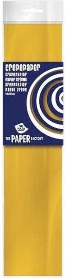 Haza Crepe papier plat oker geel 250 x 50 cm Knutselen met papier Knutselspullen