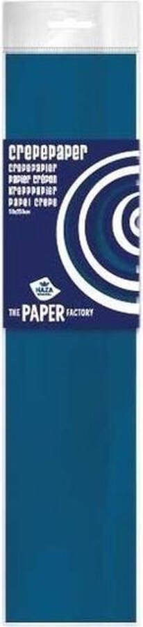 Haza Crepe papier plat petrol blauw 250 x 50 cm Knutselen met papier Knutselspullen