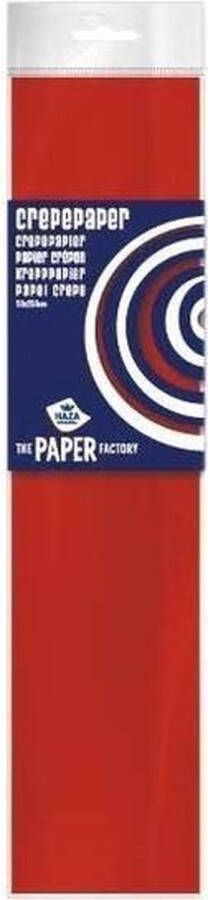 Haza Crepe papier plat rood 250 x 50 cm Knutselen met papier Knutselspullen