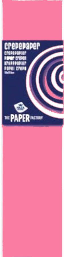 Haza Crepe papier plat roze 250 cm