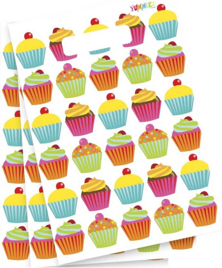 Haza Cupcake thema feestzakjes 6x stuks Snoepzakjes uitdeelzakjes Feestartikelen verjaardag