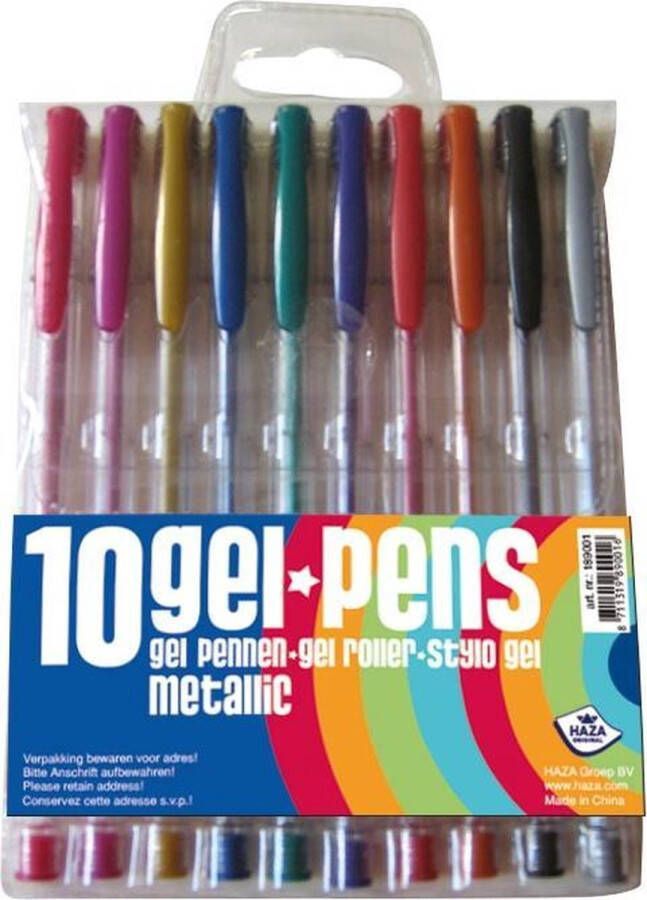 Haza Original Gelpennen Metallic 10 Stuks
