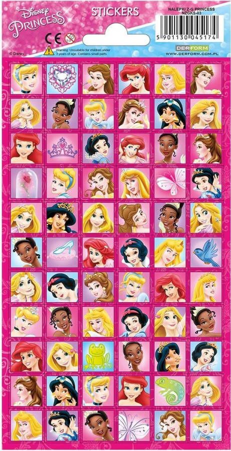 Haza original Stickervel Disney Princess 66 Stickers