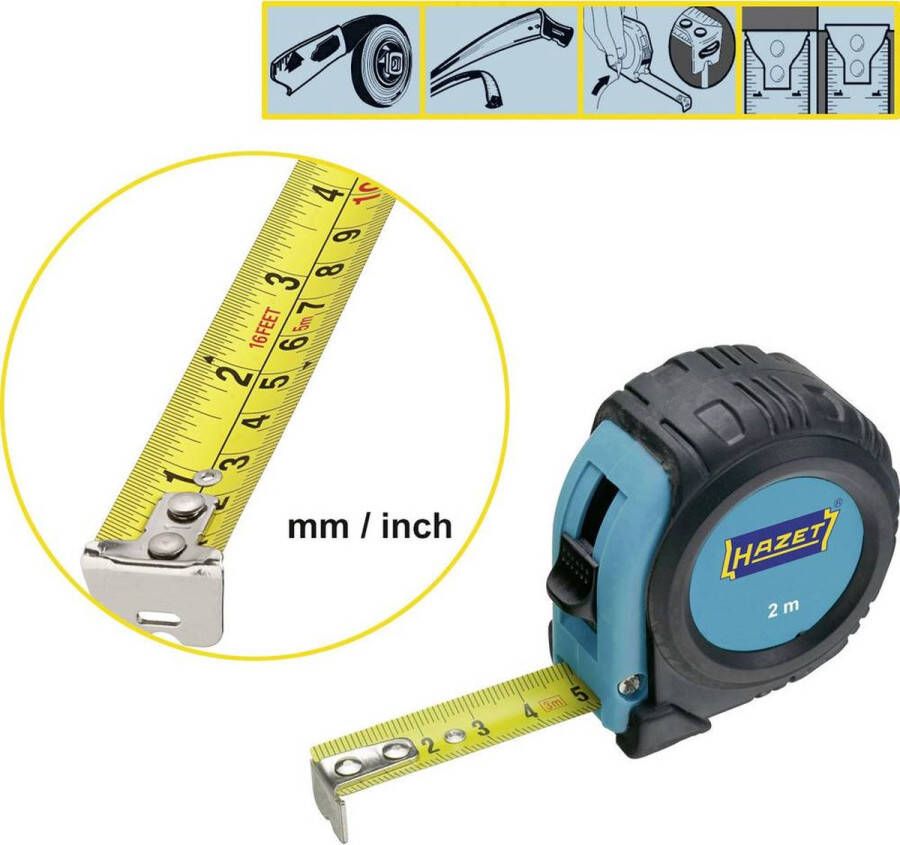 Hazet 2154N-2 Rolmaat 2 m Staal