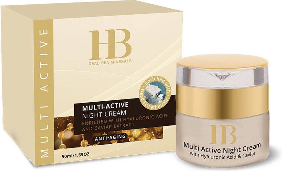 HB Dead Sea Minerals Multi-active nachtcrème Hyaluronzuur & Kaviaar