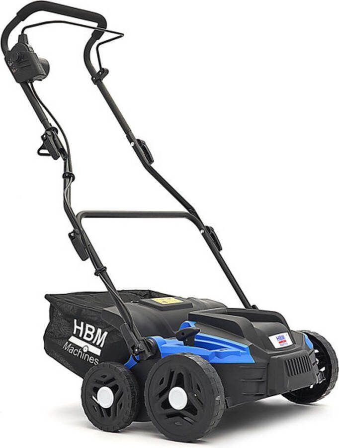 Hbm 1500W Verticuteermachine 360 mm inclusief Raker Verticuteerdiepte 3mm 6mm 9mm 10mm en 12mm