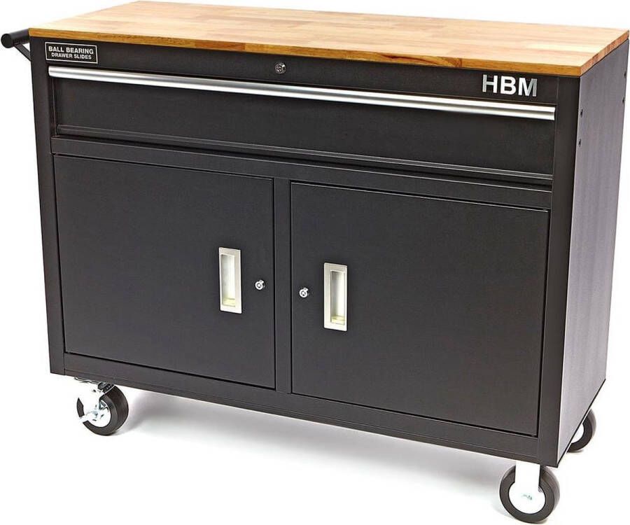 HBM machines HBM 117 cm. Professionele Verrijdbare Gereedschapswagen Werkbank