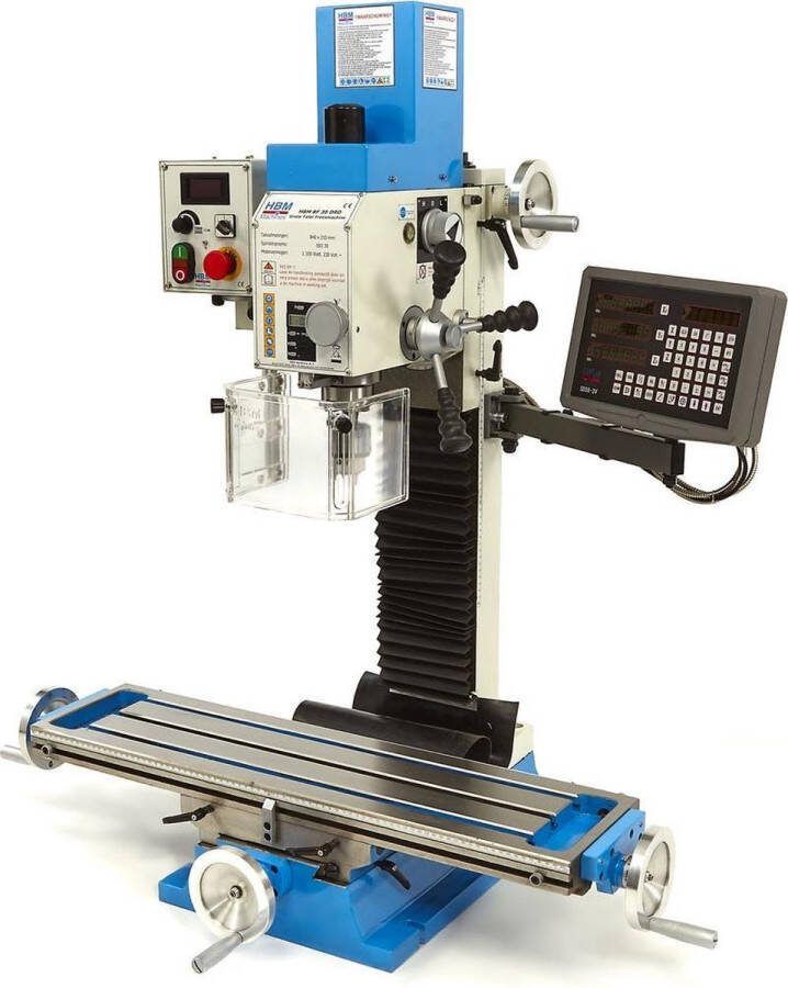 HBM machines HBM BF 30 Freesmachine Grote Tafel met 3 assig uitleessysteem